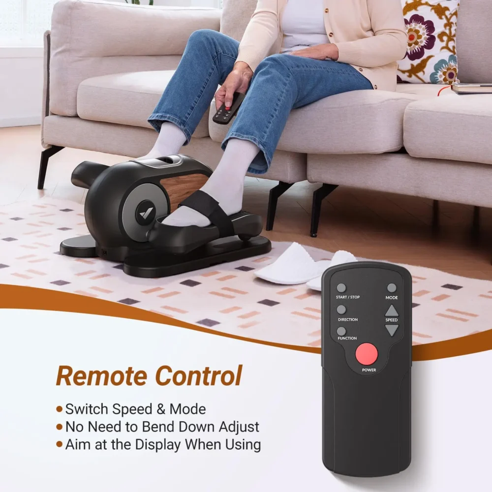 MERACH Under Desk Elliptical Machine Home Ellipse Leg Exerciser with 12 Adjustable Speed Quiet & Portable Seated Pedal Exerciser – Image 5