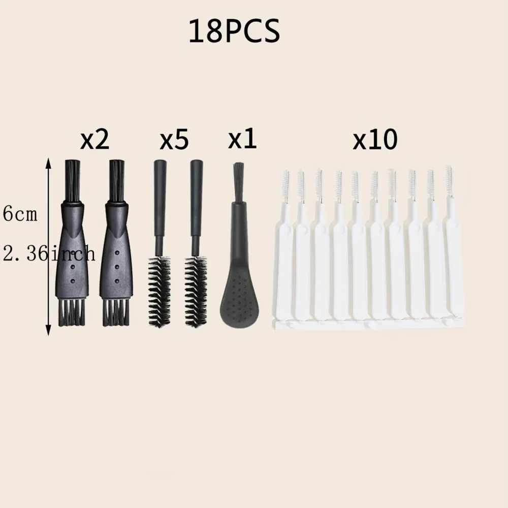 18PCS Mobile Phone Charging Port Dust Brush (for Mobile Phone) Universal Winding Hole Cleaning Brush Set Tool – Image 2