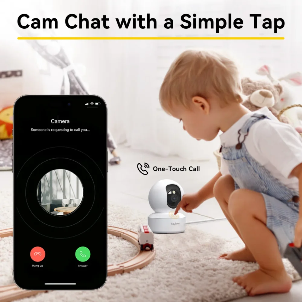 BoyKeep 3MP 5G/2.4GHz WiFi Indoor Home Security IP Smart Baby Monitor Camera Automatic Tracking 24/7 Video Surveillance Camera – Image 4